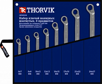 Набор ключей гаечных накидных изогнутых 75° в сумке, 6-27 мм, 8 предметов 52019